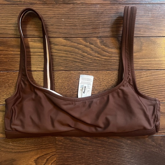 Madewell Women’s Brown Bathing Suit Top Size Small - Picture 1 of 6